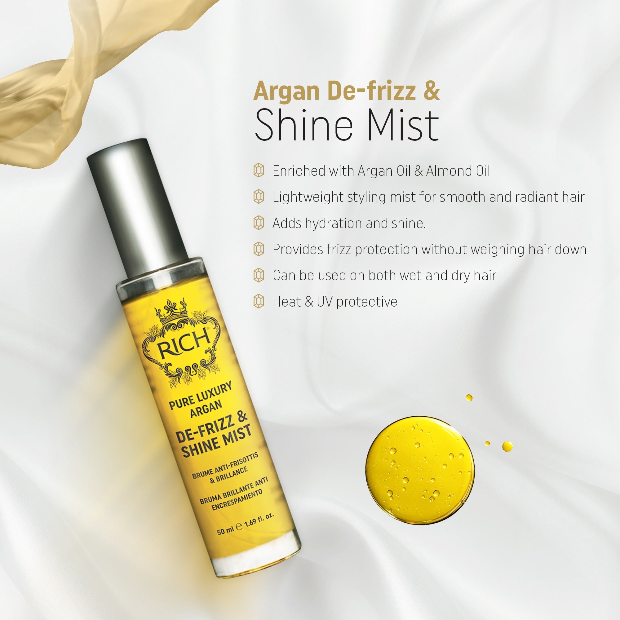 RICH Argan De-Frizz & Shine Mist