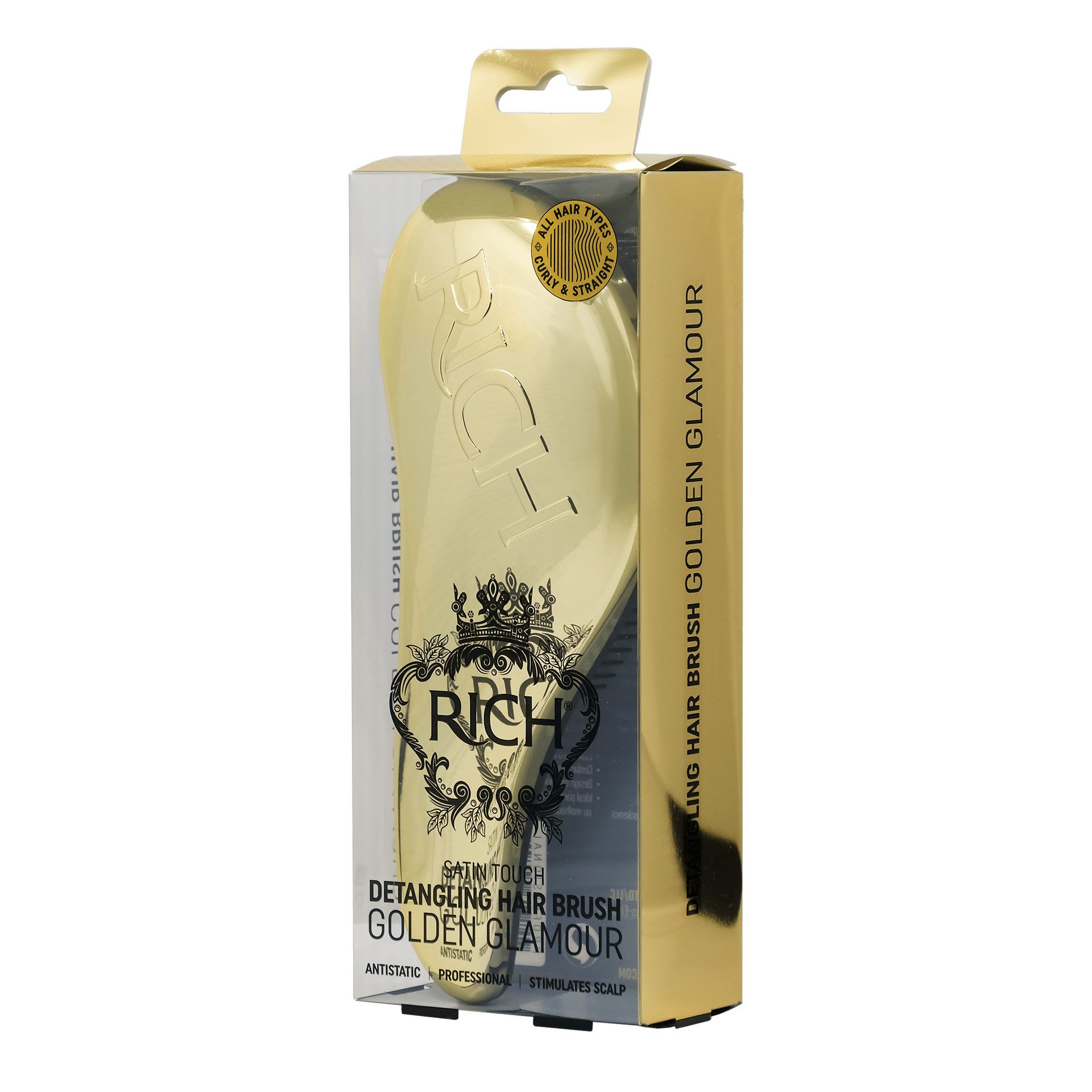 RICH Detangling Hairbrush Gold
