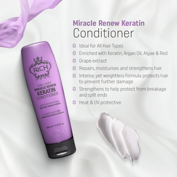 RICH Miracle Renew Keratin Conditioner 6.75 fl.oz. - Image 2